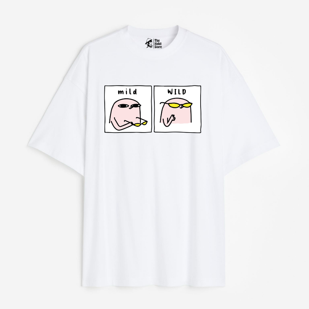 Mild & Wild Lightweight 180 GSM Unisex Oversized T-shirts
