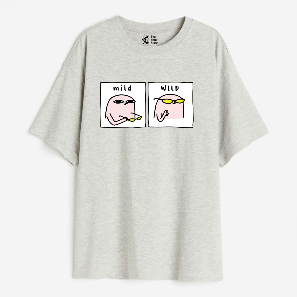Mild & Wild Lightweight 180 GSM Unisex Oversized T-shirts