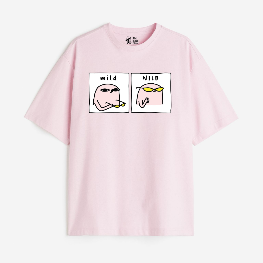 Mild & Wild Lightweight 180 GSM Unisex Oversized T-shirts
