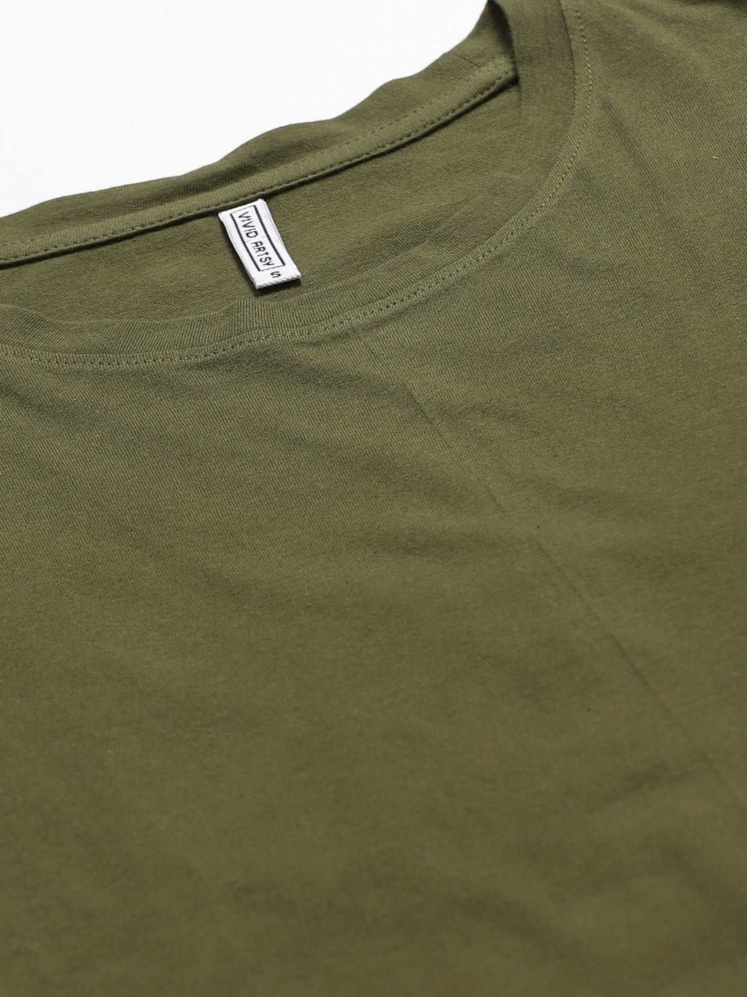 Women High-Low Long Olive T-shirt
