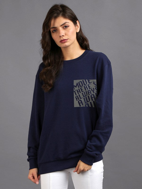 Solid Navy Blue Sweatshirt