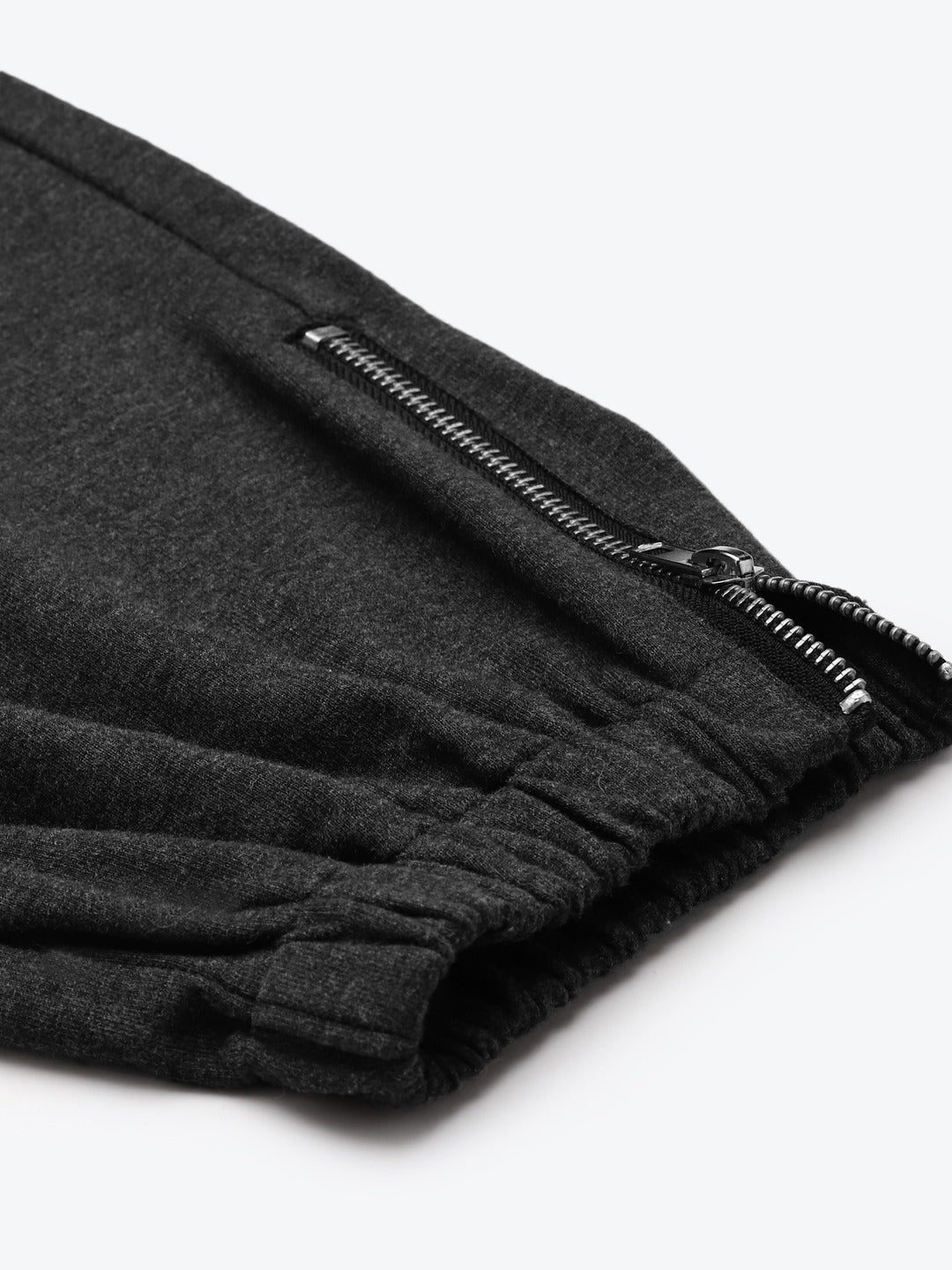 Women Dark Grey Track Pant With Zipper