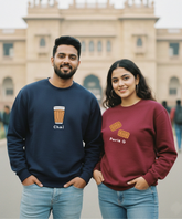 Chai – Parle G – Couple Oversized Sweatshirts (Set of 2) | Premium 400 GSM