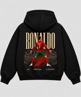 Ronaldo Too Good - Black Boxy Hoodie – 100% Cotton Fleece