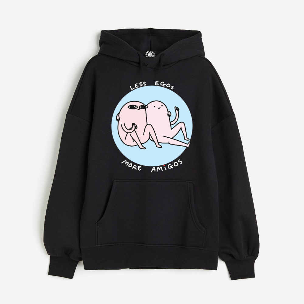 "Less Egos More Amigos - Oversized Winter Dreams: Premium 400 GSM Hoodies"