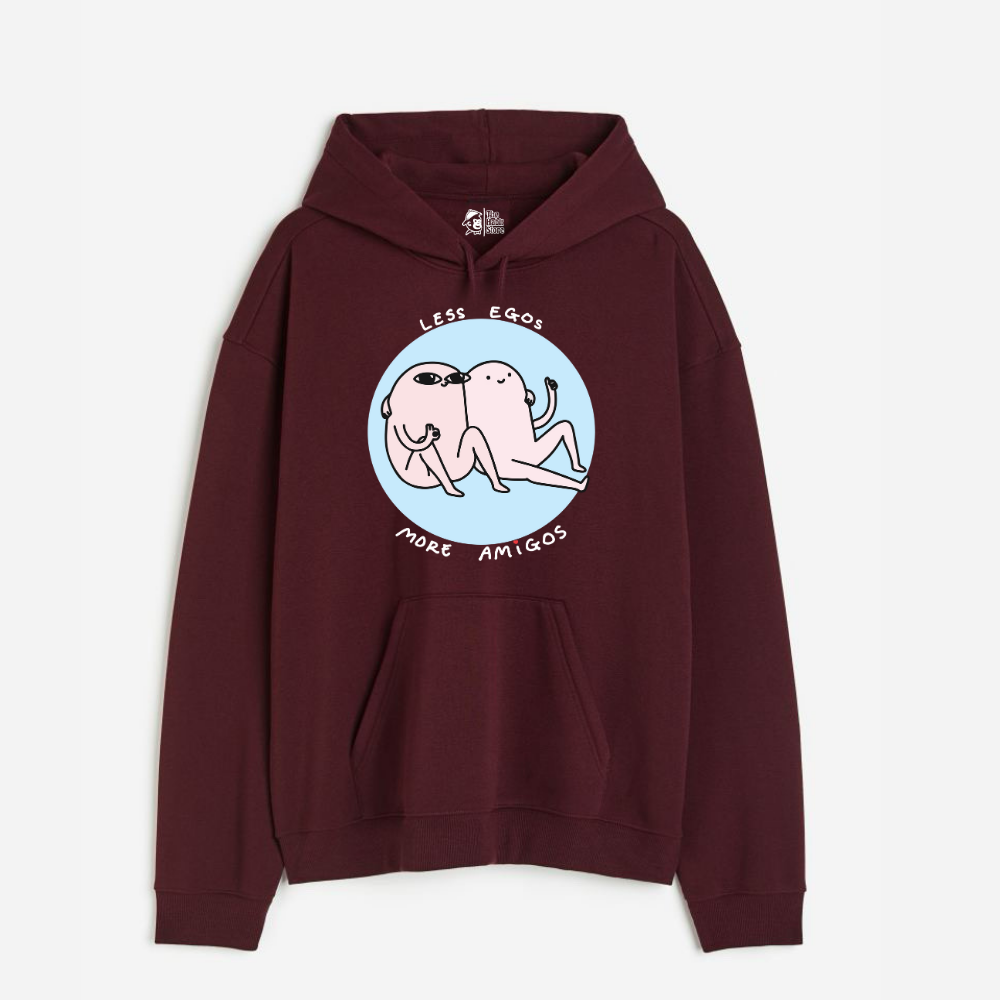 "Less Egos More Amigos - Oversized Winter Dreams: Premium 400 GSM Hoodies"