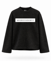 ABCDEFUCKOFF - Waffle Knit Oversized Full Sleeve