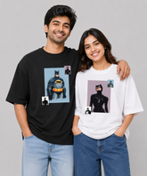 Dark Knight / Femme Fatale – Couple Oversized Fit T-shirts (Set of 2)