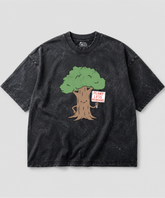 Plant Less Humans Acid Wash Oversized T-shirt | 240 GSM