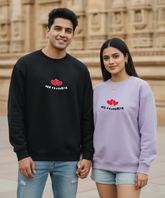 Her Favourite – His Favourite – Couple Oversized Sweatshirts (Set of 2) | Premium 400 GSM