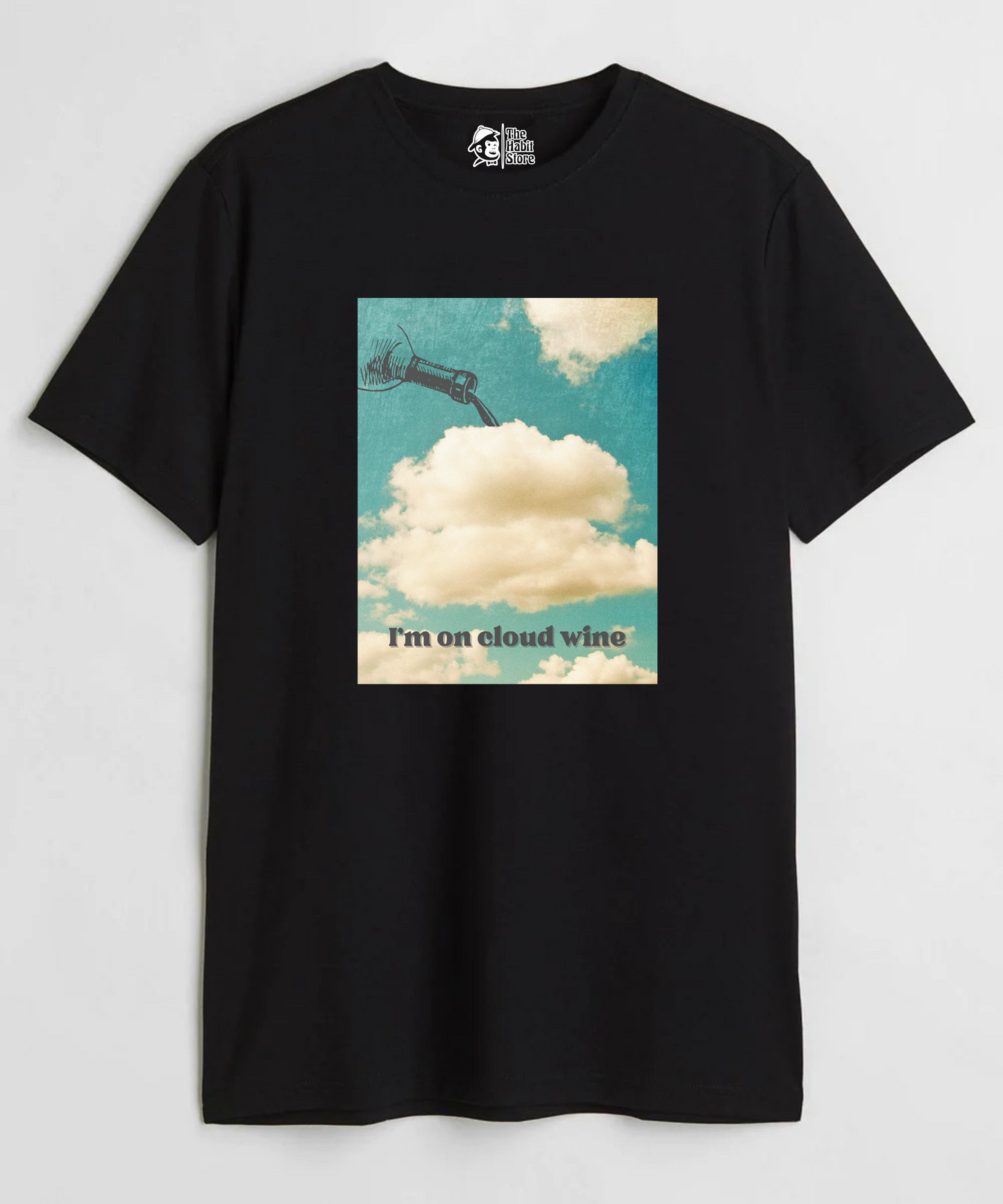 I'm On Cloud Wine Unisex Round Neck Half Sleeve T-shirt