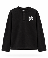 Habit Star Henley Waffle Knit Full Sleeve