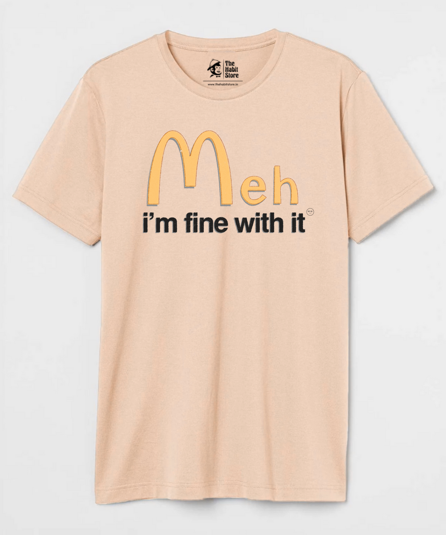 MehDonalds Unisex Round Neck Half Sleeve T-shirt