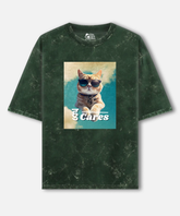 हु Cares Acid Wash Oversized T-shirt | 240 GSM