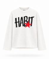 Habit - Offwhite Waffle Knit Oversized Full Sleeve