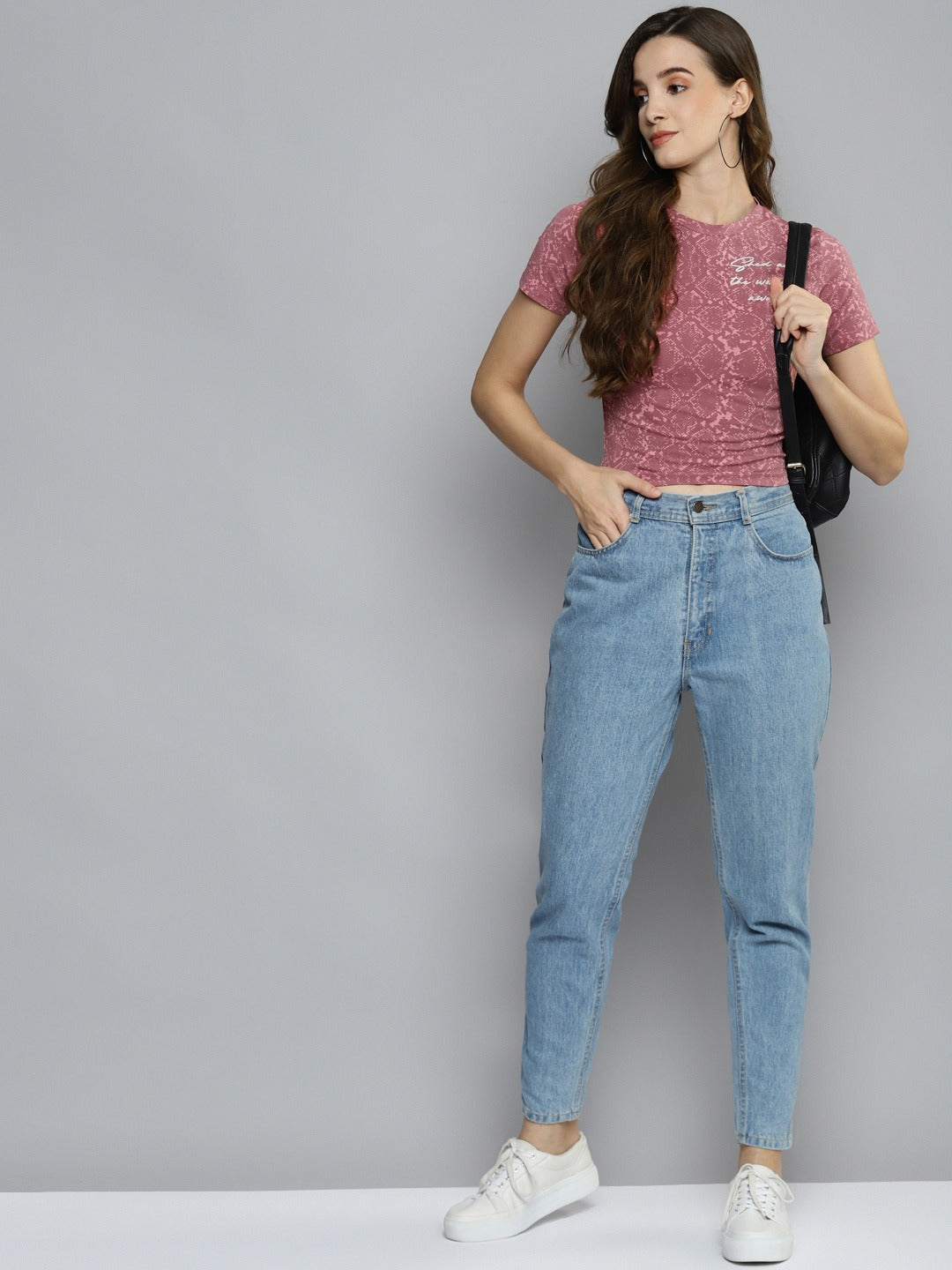 Women Pink Print T-shirt