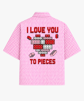 Stuck On You - Pink Gingham Boxy Fit Half Sleeve Check Shirt