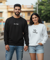 In Sync – Out of Control – Couple Oversized Sweatshirts (Set of 2) | Premium 400 GSM