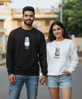Salt – Pepper – Couple Oversized Sweatshirts (Set of 2) | Premium 400 GSM