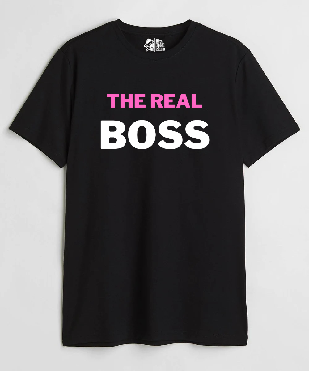 The Real Boss Couple Unisex Round Neck Half Sleeve T-shirt
