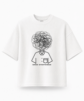 Binge Overthinker — Waffle Knit Boxy Oversized T-shirt