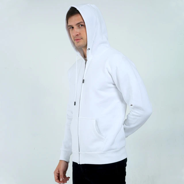 Cozy Haven: Unisex 400 GSM Fleece Wonderland Zipper Hoodie