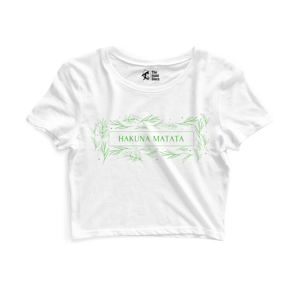 Hakuna Matata Women’s White Crop Top