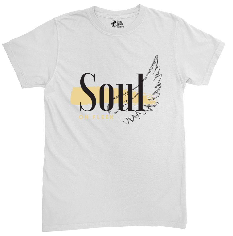 Soul on Fleek White Unisex Round Neck Half Sleeve