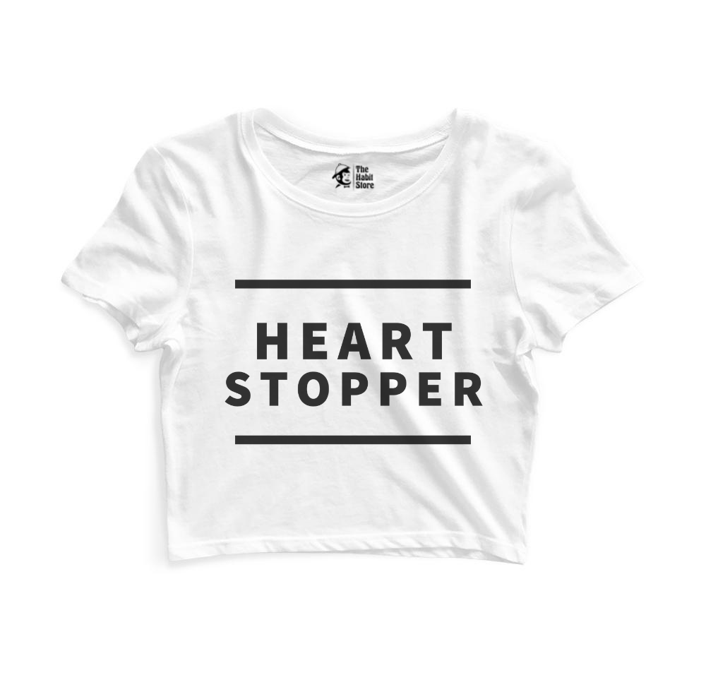 Heart Stopper Women’s White Crop Top