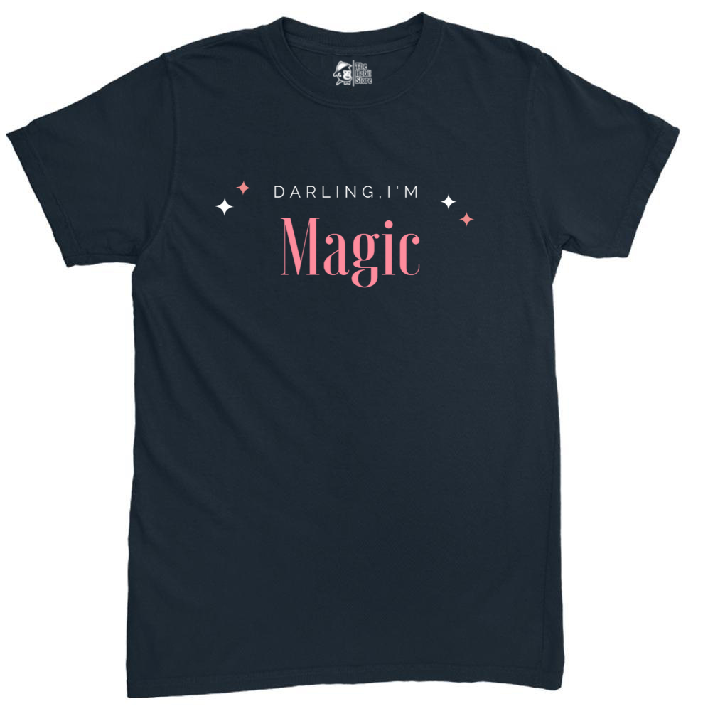 Darling, I'm Magic Navy Blue Unisex Round Neck Half Sleeve