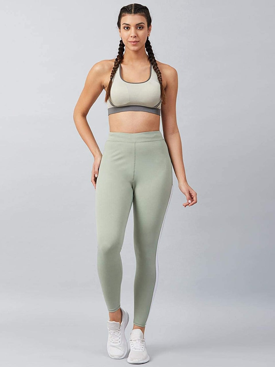 Women Green High Waist Leggings
