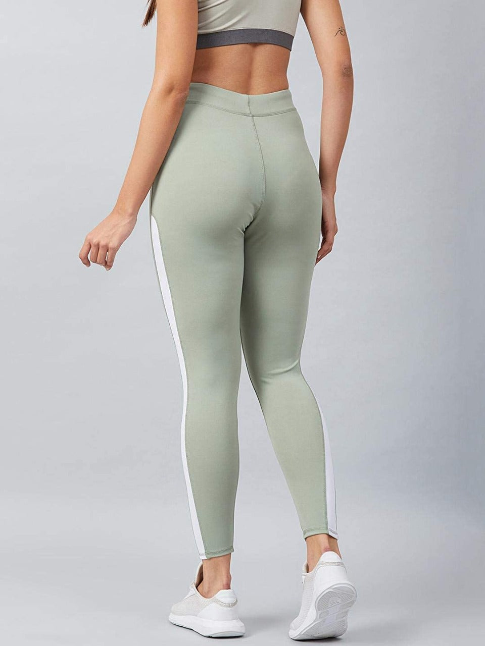 Women Green High Waist Leggings