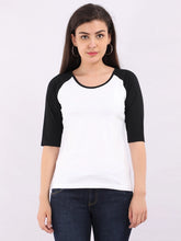 Women Raglan T-shirt - Black & White