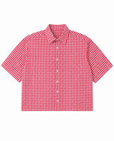 Red Picnic Oxford Boxy Shirt Front Design
