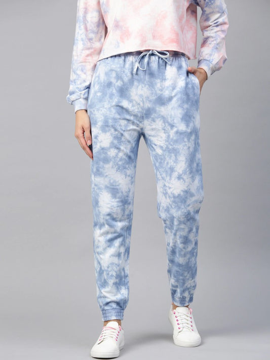 Women Blue Tie Die Joggers