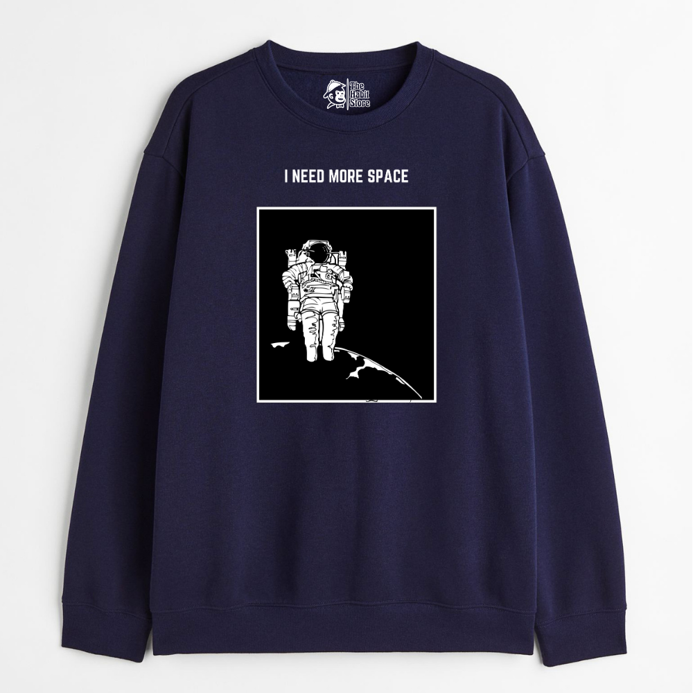 "I Need More Space - Cozy Delight: Winter Bliss Unisex Oversized Sweatshirt (400 GSM)"