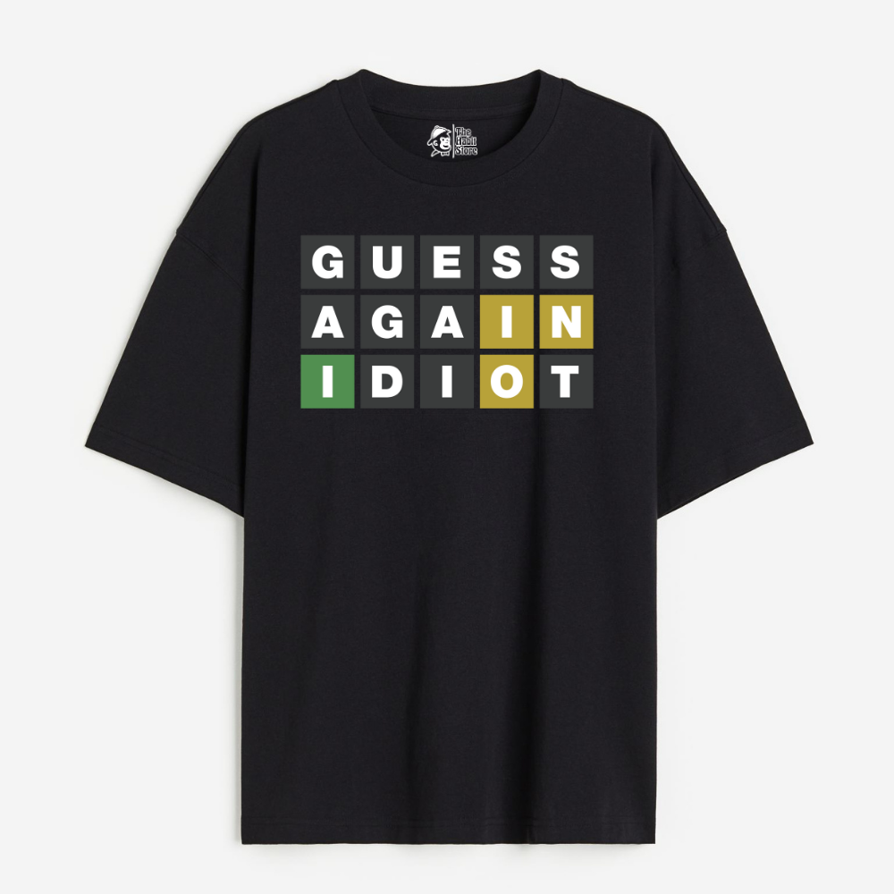 Guess Again Lightweight 180 GSM Unisex Oversized T-shirts