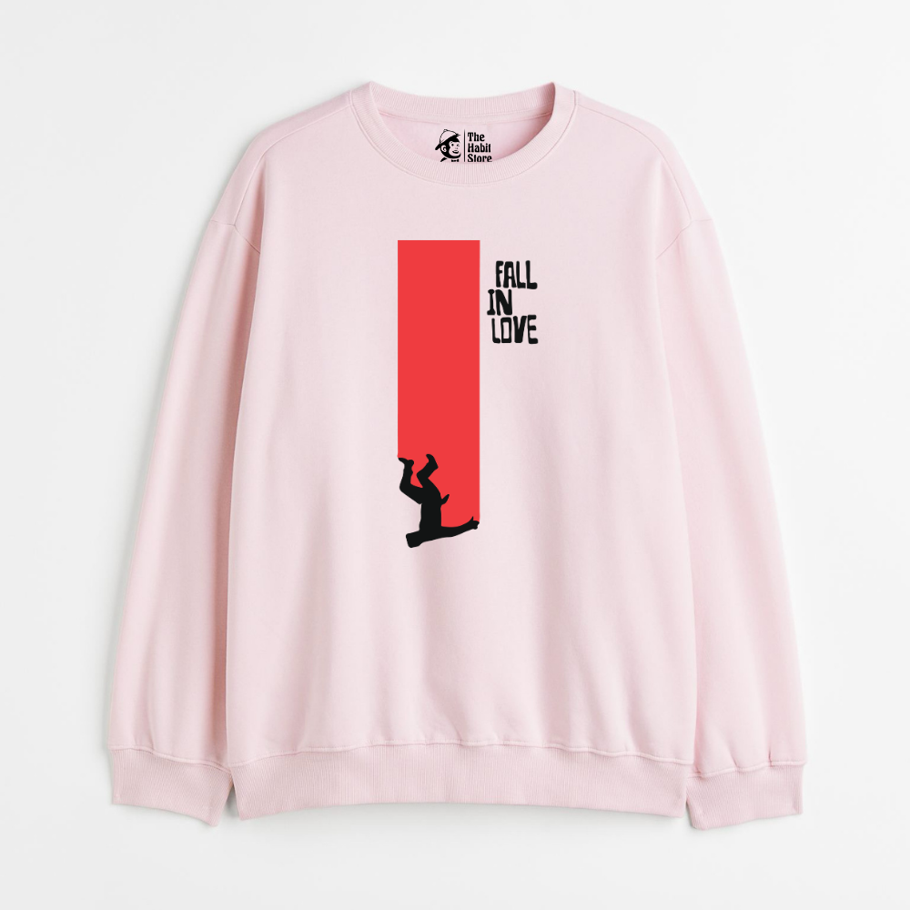 "Fall In Love - Cozy Delight: Winter Bliss Unisex Oversized Sweatshirt (400 GSM)"