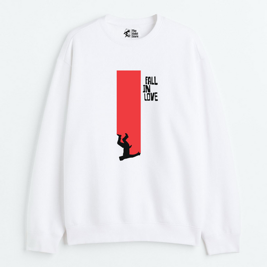"Fall In Love - Cozy Delight: Winter Bliss Unisex Oversized Sweatshirt (400 GSM)"