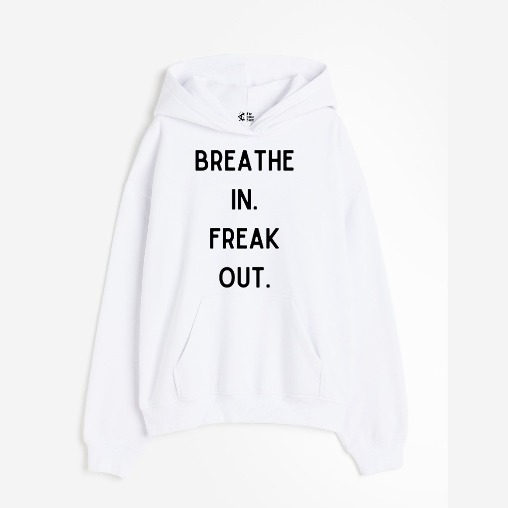 "Breathe In Freak Out - Oversized Winter Dreams: Premium 400 GSM Hoodies"