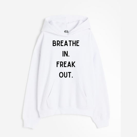 "Breathe In Freak Out - Oversized Winter Dreams: Premium 400 GSM Hoodies"