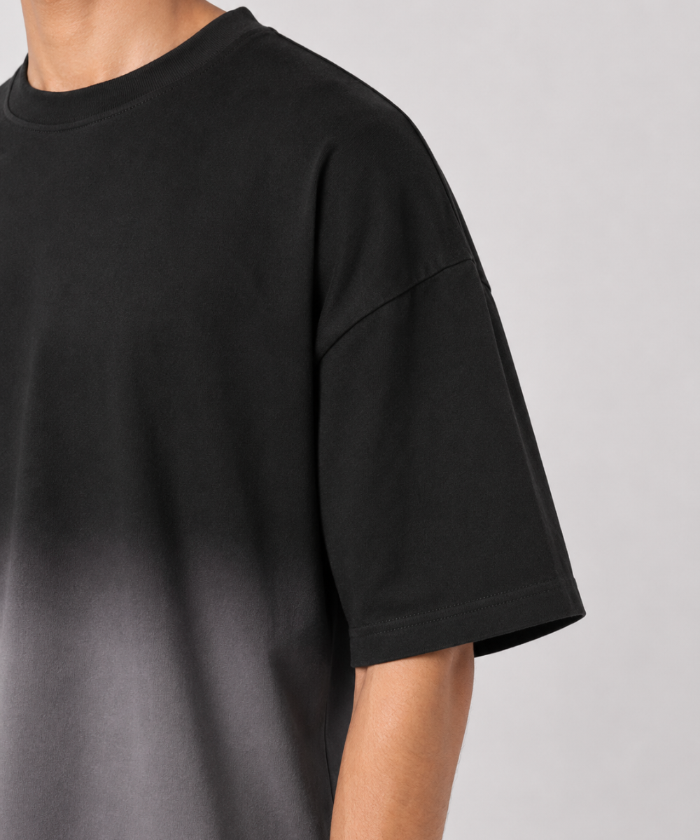 Black Ombre Oversized T-shirt — Boxy Fit
