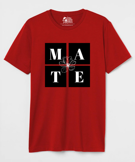 Mate Couple Unisex Round Neck Half Sleeve T-shirt