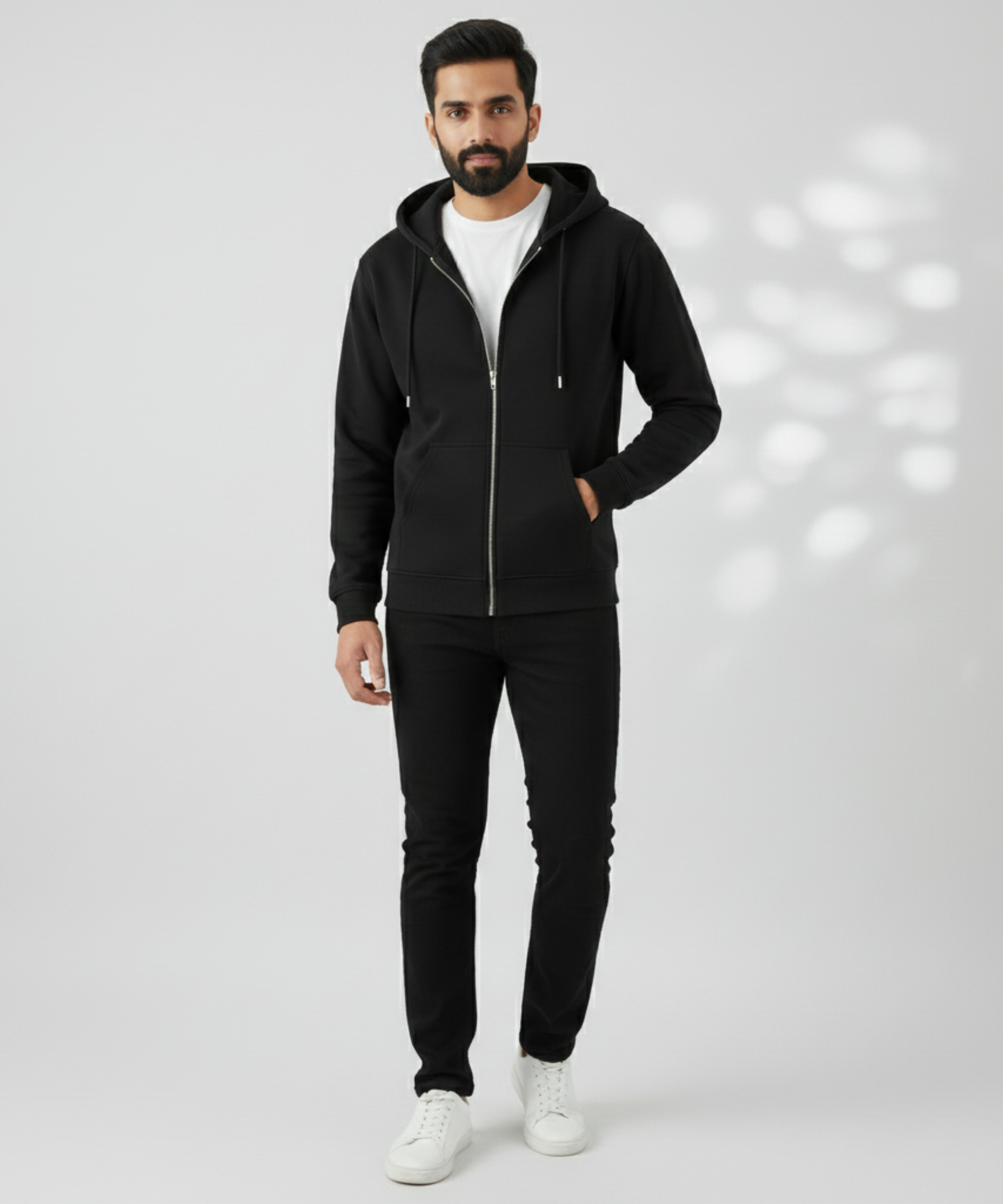 Cozy Haven: Unisex 400 GSM Fleece Wonderland Zipper Hoodie