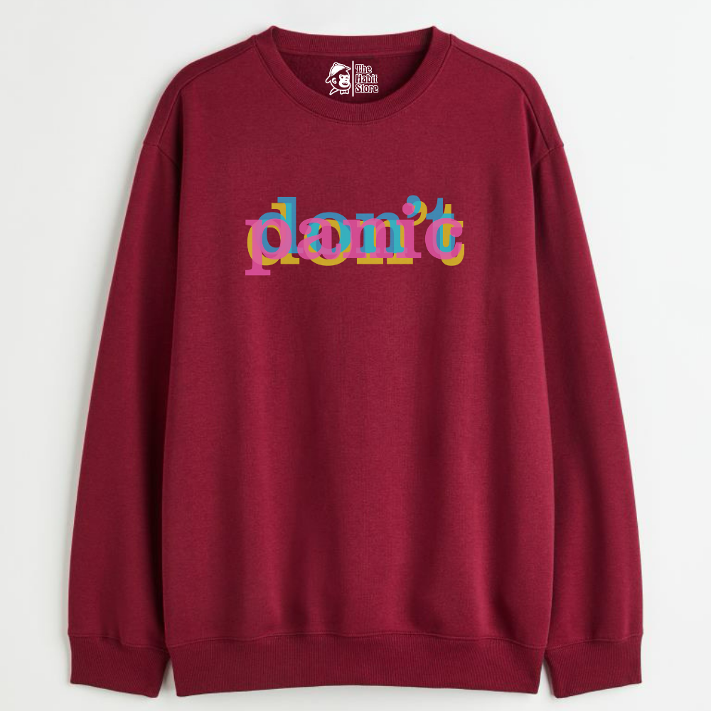 "Don't Panic - Cozy Delight: Winter Bliss Unisex Oversized Sweatshirt (400 GSM)"