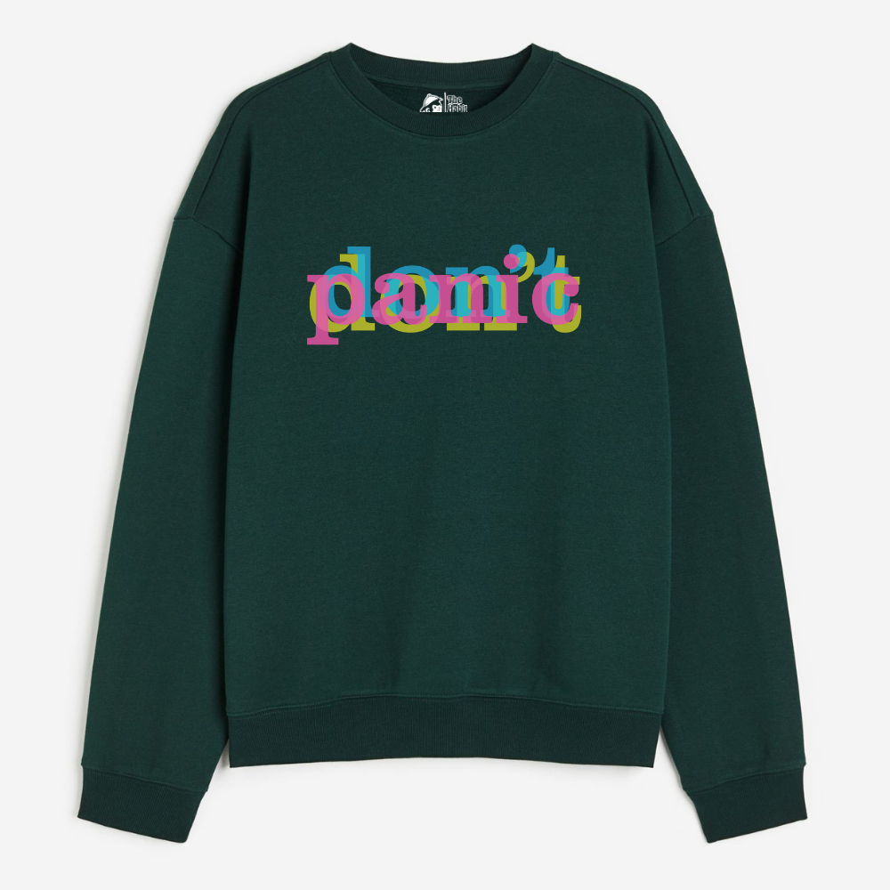 "Don't Panic - Cozy Delight: Winter Bliss Unisex Oversized Sweatshirt (400 GSM)"