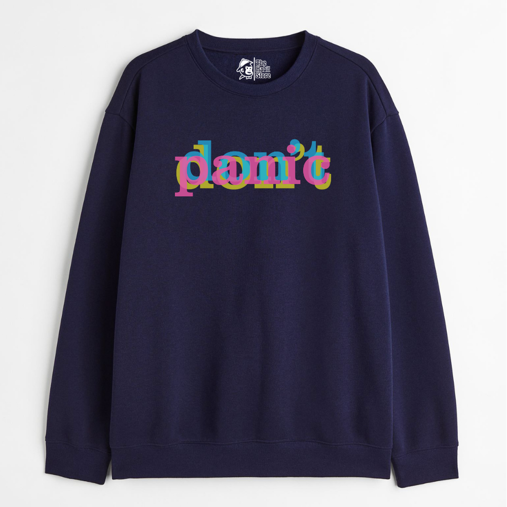 "Don't Panic - Cozy Delight: Winter Bliss Unisex Oversized Sweatshirt (400 GSM)"