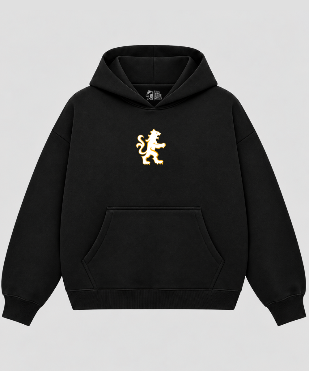 Chelsea – Black Boxy Hoodie – 100% Cotton Fleece