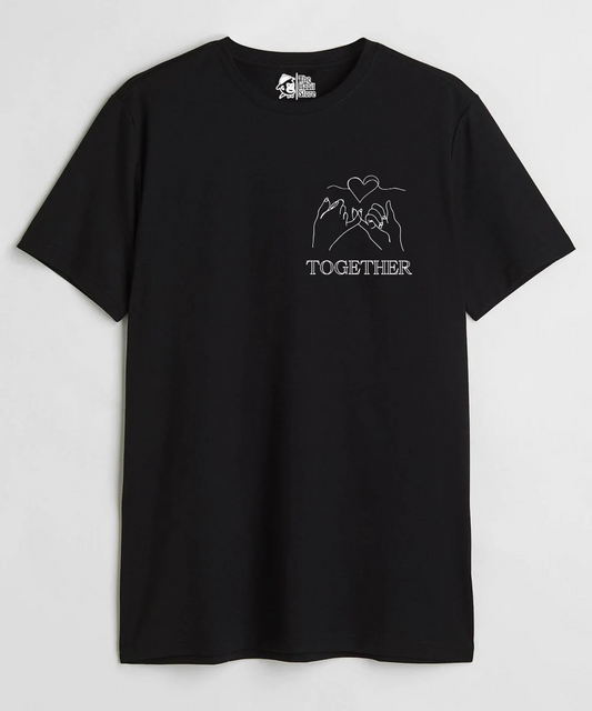 Together Couple Unisex Round Neck Half Sleeve T-shirt