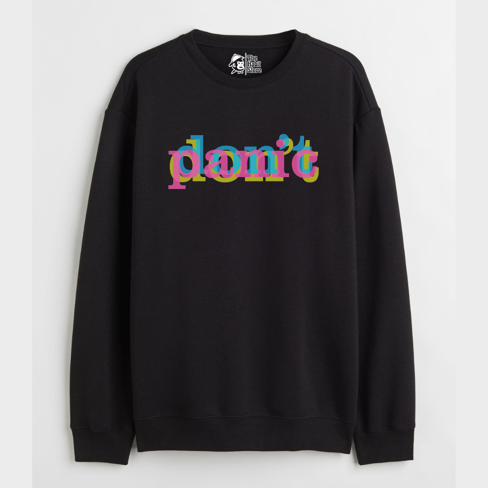 "Don't Panic - Cozy Delight: Winter Bliss Unisex Oversized Sweatshirt (400 GSM)"